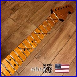Roasted Flame Maple Strat Guitar Neck Satin Fits Fender & Warmoth Body SM2F
