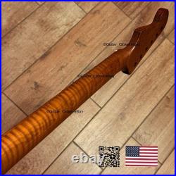 Roasted Flame Maple Strat Guitar Neck Satin Fits Fender & Warmoth Body SM2G