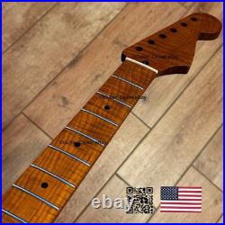Roasted Flame Maple Strat Guitar Neck Satin Fits Fender & Warmoth Body SM2G