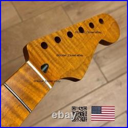 Roasted Flame Maple Strat Guitar Neck Satin Fits Fender & Warmoth Body SM2P