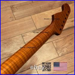 Roasted Flame Maple Strat Guitar Neck Satin Fits Fender & Warmoth Body SM2P