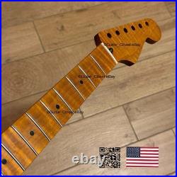 Roasted Flame Maple Strat Guitar Neck Satin Fits Fender & Warmoth Body SM2P