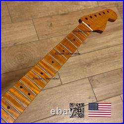 Roasted Flame Maple Strat Guitar Neck Satin Fits Fender & Warmoth Body SM2P