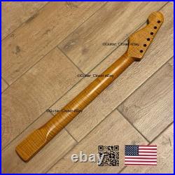 Roasted Flame Maple Strat Guitar Neck Satin Fits Fender & Warmoth Body SM2P
