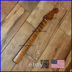 Roasted Flame Maple Strat Guitar Neck Satin Fits Fender & Warmoth Body SM2Q