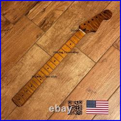 Roasted Flame Maple Strat Guitar Neck Satin Fits Fender & Warmoth Body SM2T
