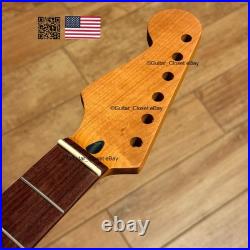 Roasted Maple Rosewood Strat Neck Left Handed Lefty Nitro Fits Fender LSR02BX Roasted Maple Rosewood Strat Neck Left Handed Lefty Nitro Fits Fender LSR02BX