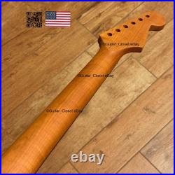 Roasted Maple Rosewood Strat Neck Left Handed Lefty Nitro Fits Fender LSR02BX Roasted Maple Rosewood Strat Neck Left Handed Lefty Nitro Fits Fender LSR02BX