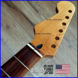 Roasted Maple Rosewood Strat Neck Left Handed Lefty Nitro Fits Fender LSR02E
