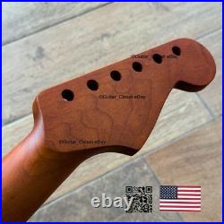 Roasted Maple Rosewood Strat Neck Left Handed Lefty Nitro Fits Fender LSR7