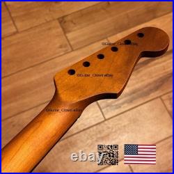Roasted Maple Rosewood Strat Neck Left Handed Lefty Nitro Fits Fender LSRA