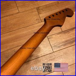Roasted Maple Rosewood Strat Neck Left Handed Lefty Nitro Fits Fender LSRA