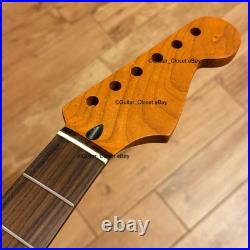 Roasted Maple Rosewood Strat Neck Nitro Satin Fits Warmoth Fender SR02BD