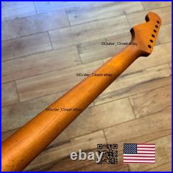 Roasted Maple Rosewood Strat Neck Nitro Satin Fits Warmoth Fender SR02G