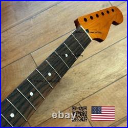 Roasted Maple Rosewood Strat Neck Nitro Satin Fits Warmoth Fender SR02H