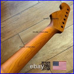 Roasted Maple Rosewood Strat Neck Nitro Satin Fits Warmoth Fender SR02H