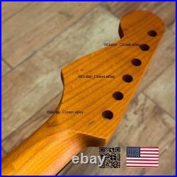 Roasted Maple Rosewood Strat Neck Nitro Satin Fits Warmoth Fender SR02NN