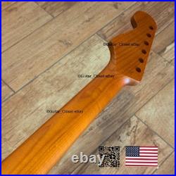 Roasted Maple Rosewood Strat Neck Nitro Satin Fits Warmoth Fender SR02NN