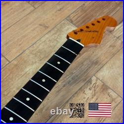 Roasted Maple Rosewood Strat Neck Nitro Satin Fits Warmoth Fender SR02NN
