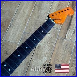 Roasted Maple Rosewood Strat Neck Nitro Satin Fits Warmoth Fender SR02Q