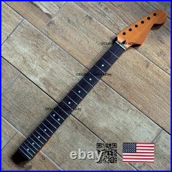 Roasted Maple Rosewood Strat Neck Nitro Satin Fits Warmoth Fender SR02Q