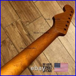Roasted Maple Rosewood Strat Neck Nitro Satin Fits Warmoth Fender SR02R