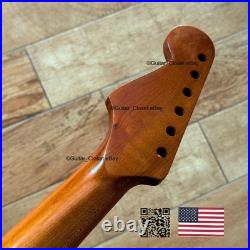 Roasted Maple Rosewood Strat Neck Nitro Satin Fits Warmoth Fender SR02S