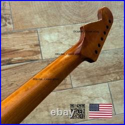 Roasted Maple Rosewood Strat Neck Nitro Satin Fits Warmoth Fender SR02S