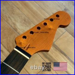 Roasted Maple Rosewood Strat Neck Nitro Satin Fits Warmoth & Fender body SR02B1