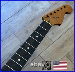 Roasted Maple Rosewood Strat Neck Nitro Satin Fits Warmoth & Fender body SR02BD