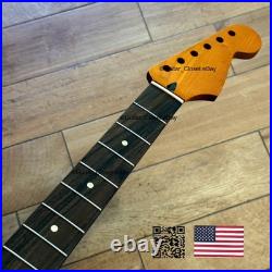 Roasted Maple Rosewood Strat Neck Nitro Satin Fits Warmoth & Fender body SR02F