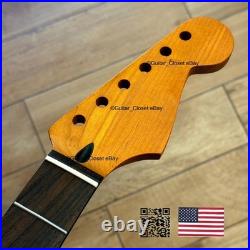 Roasted Maple Rosewood Strat Neck Nitro Satin Fits Warmoth & Fender body SR02F