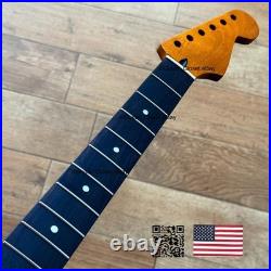 Roasted Maple Rosewood Strat Neck Satin Fits Warmoth & Fender SR02D