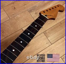 Roasted Maple Rosewood Strat Neck Satin Fits Warmoth & Fender SR02R