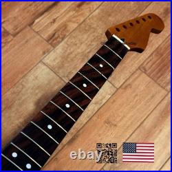 Roasted Maple Rosewood Strat Neck Satin Fits Warmoth Fender SR02T