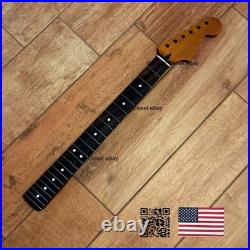 Roasted Maple Rosewood Strat Neck Satin Fits Warmoth Fender SR02T