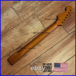 Roasted Maple Rosewood Strat Neck Satin Fits Warmoth Fender SR02T