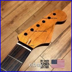 Roasted Maple Rosewood Strat Neck Satin Fits Warmoth Fender bodies 0SR3