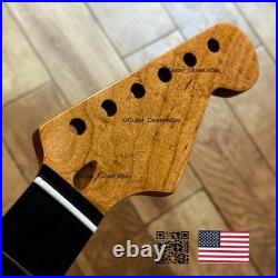 Roasted Maple Rosewood Strat Neck Satin Fits Warmoth Fender bodies 0SRA