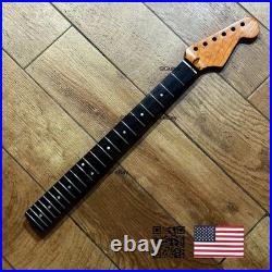 Roasted Maple Rosewood Strat Neck Satin Fits Warmoth Fender bodies 0SRA