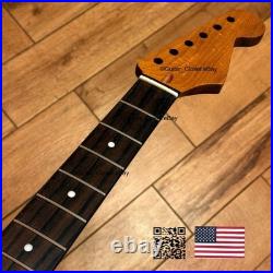 Roasted Maple Rosewood Strat Neck Satin Fits Warmoth Fender bodies 0SRE