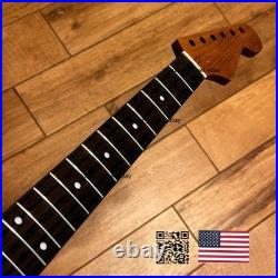 Roasted Maple Rosewood Strat Neck Satin Fits Warmoth Fender bodies 0SRE