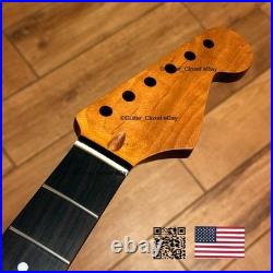 Roasted Maple Rosewood Strat Neck Satin Fits Warmoth Fender bodies 0SRF