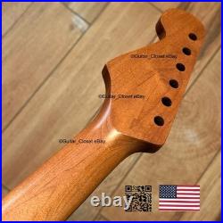 Roasted Maple Rosewood Strat Neck Satin Fits Warmoth Fender bodies 0SRi