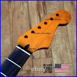 Roasted Maple Rosewood Strat Neck Satin Fits Warmoth Fender bodies SR02B