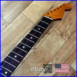 Roasted Maple Rosewood Strat Neck Satin Fits Warmoth Fender bodies SR0F
