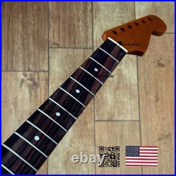 Roasted Maple Rosewood Strat Neck Satin Fits Warmoth Fender bodies SR0S