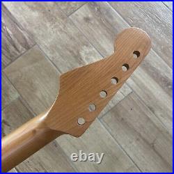 Roasted Maple Strat Neck Nitro Satin Bone Nut Stratocaster Fit Warmoth Fender #3