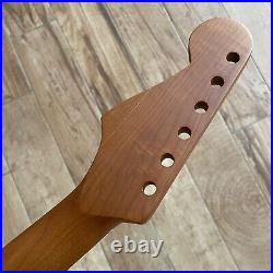 Roasted Maple Strat Neck Nitro Satin Stratocaster Fits Warmoth & Fender SM02B1 Roasted Maple Strat Neck Nitro Satin Stratocaster Fits Warmoth & Fender SM02B1