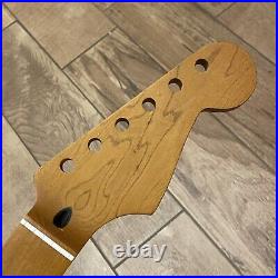 Roasted Maple Strat Neck Nitro Satin Stratocaster Fits Warmoth & Fender SM02B5